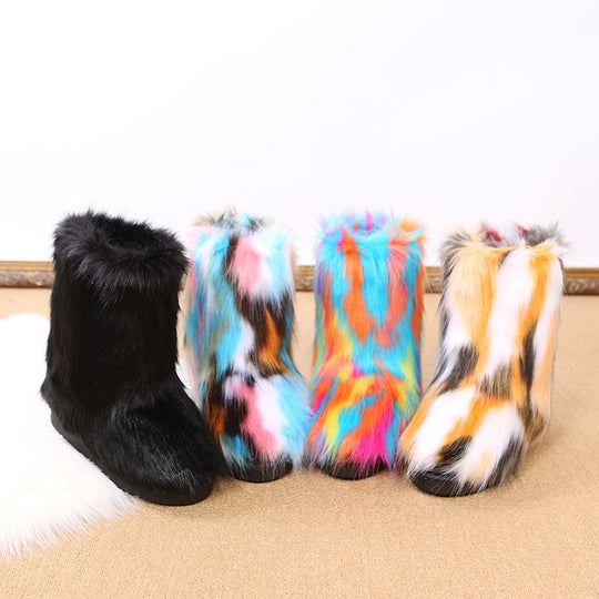 Damen Winterstiefel mit kuscheligem Kunstfell-Futter und rutschfester Sohle EB