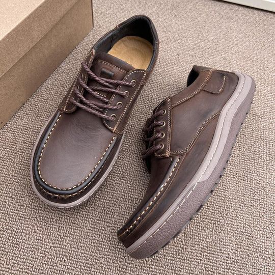 Damen Freizeit Schnürschuhe aus Echtleder mit rutschfester Sohle EB