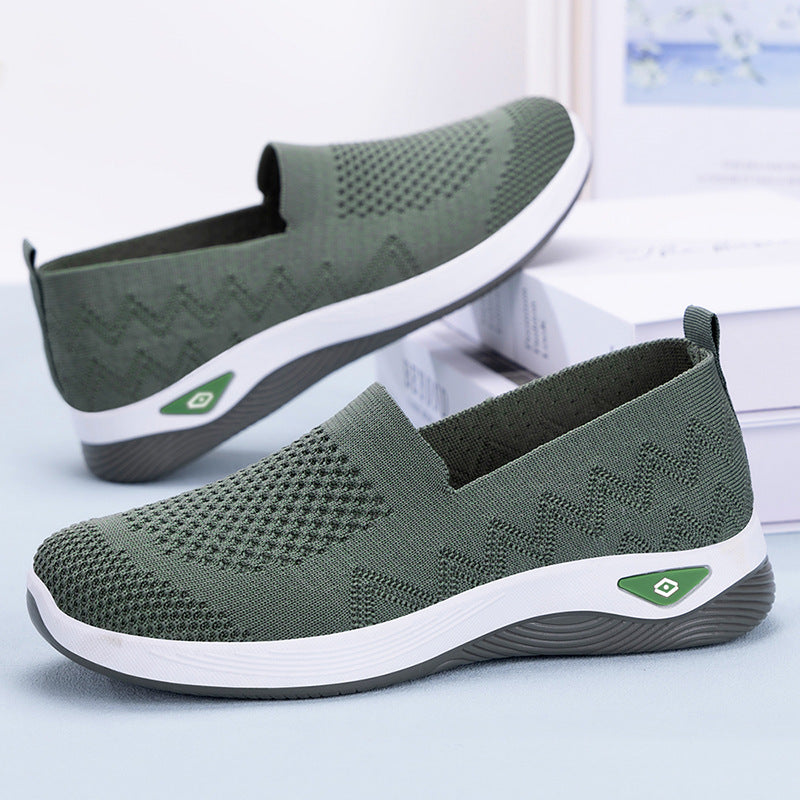 Damen Komfortable Slip-On Sneakers mit elastischem Obermaterial EB