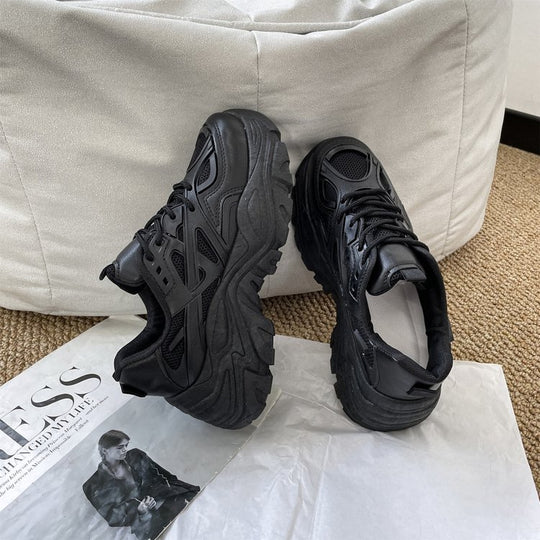 Damen modische Chunky Sneakers mit atmungsaktivem Obermaterial und ergonomischer Sohle EB