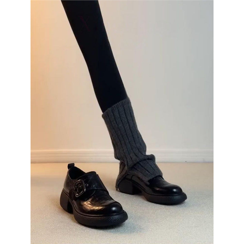 Damen elegante und komfortable Mokassins mit modischen Schnallen EB