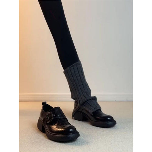 Damen elegante und komfortable Mokassins mit modischen Schnallen EB