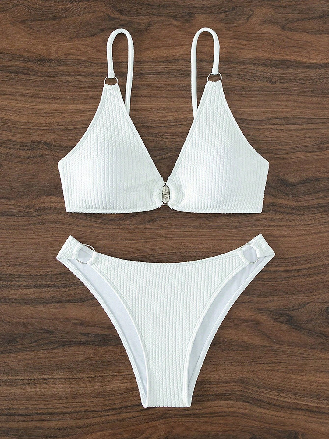 Damen Triangel-Bikini mit Ringverzierungen EB