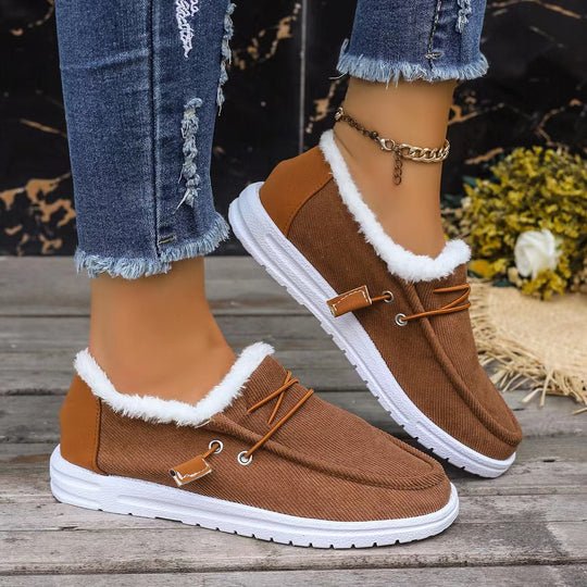 Damen warme und bequeme Slipper mit Futter und rutschfester Sohle EB