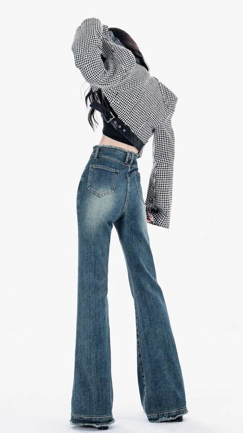 Damen Flared Jeans im modernen High-Waist Schnitt EB