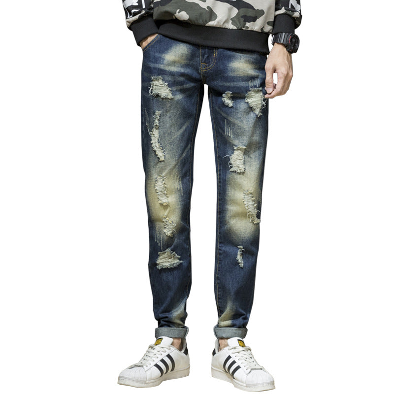 Herren lässige Jeans im Destrukturierten Look EB