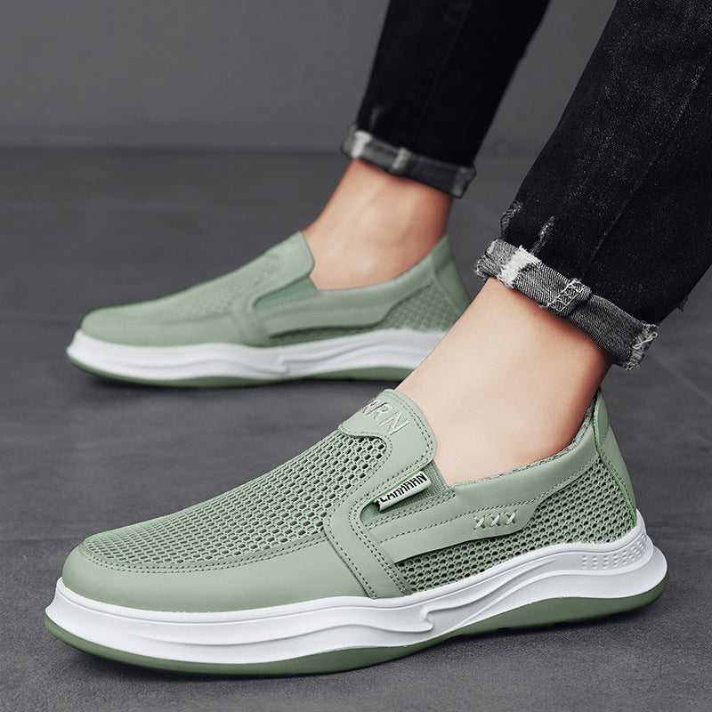 Damen Modische Slip-On Sneakers mit atmungsaktiver Oberflächenstruktur EB