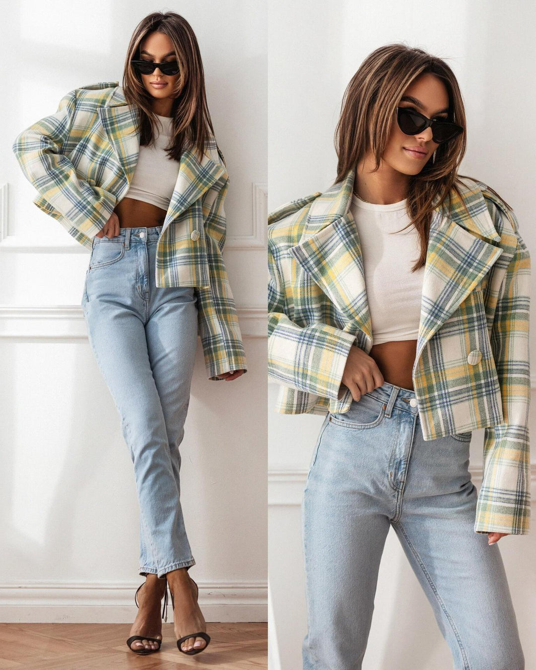 Damen Elegante Kurzjacke mit lässigem Schnitt und praktischen Taschen EB