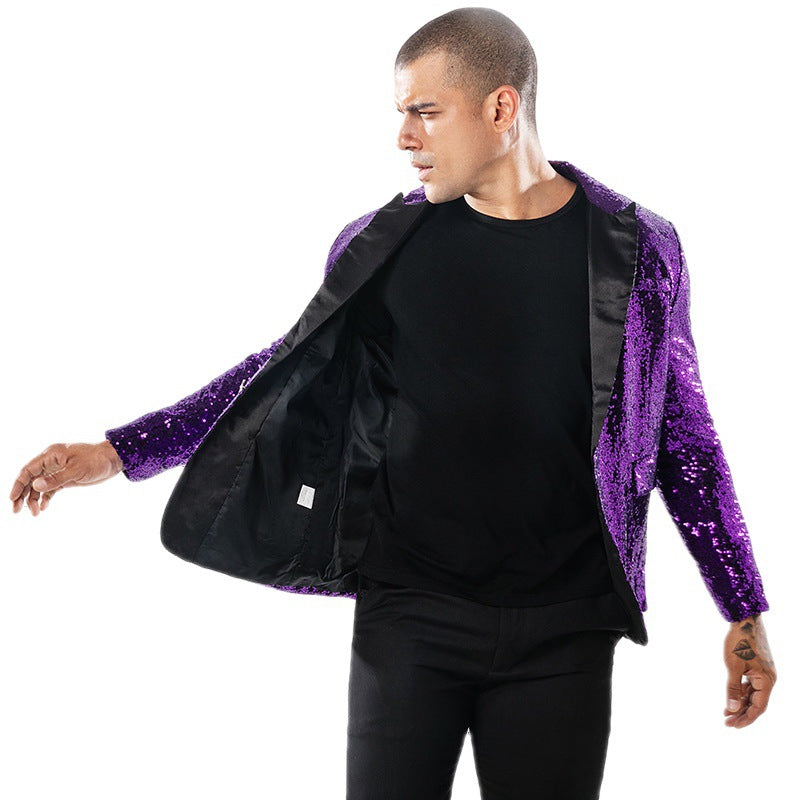 Herren Glitzernder Festtagsblazer mit elegantem Schnitt EB