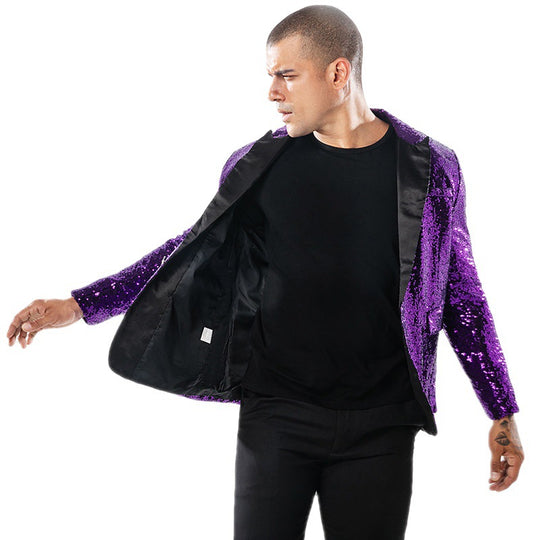 Herren Glitzernder Festtagsblazer mit elegantem Schnitt EB