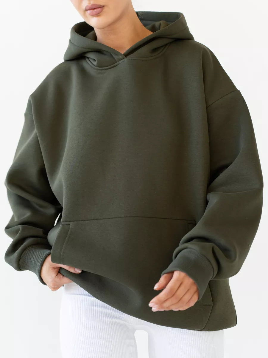 Damen nan oversized Kapuzenpullover mit Kängurutasche und dropped-shoulder Schnitt EB