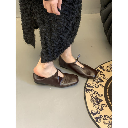Damen elegante Ballerinas mit raffinierter Schnalle EB