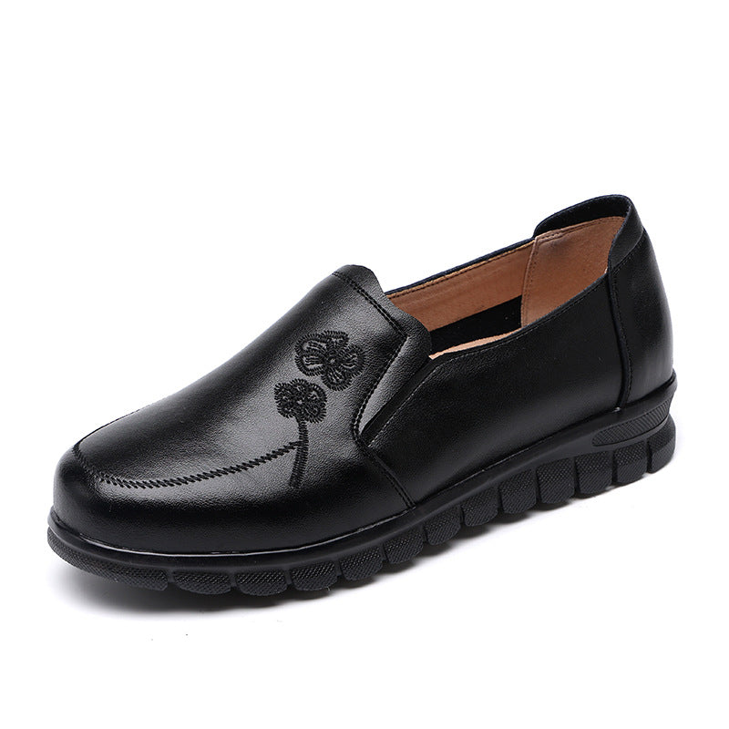 Damen Bequeme Mokassins mit elastischem Einstieg und zartem Blumenmuster EB