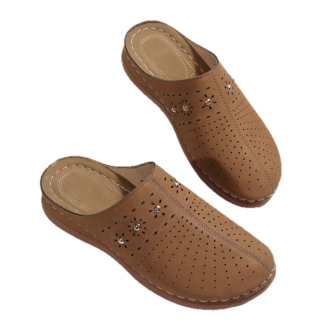 Damen Clogs mit floralem Muster und dekorativen Akzenten EB