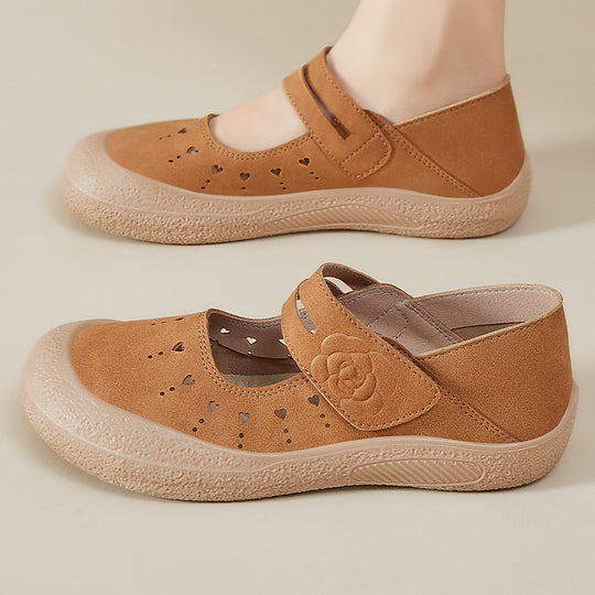 Damen Komfortable und stilvolle Ballerinaschuhe mit verstellbarem Riemen EB