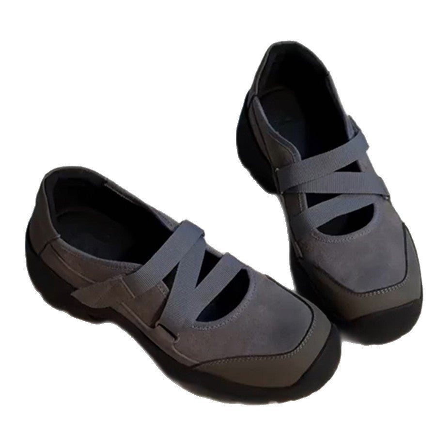 Damen Sportliche Freizeitschuhe mit flexibler Sohle und modischen Riemen EB