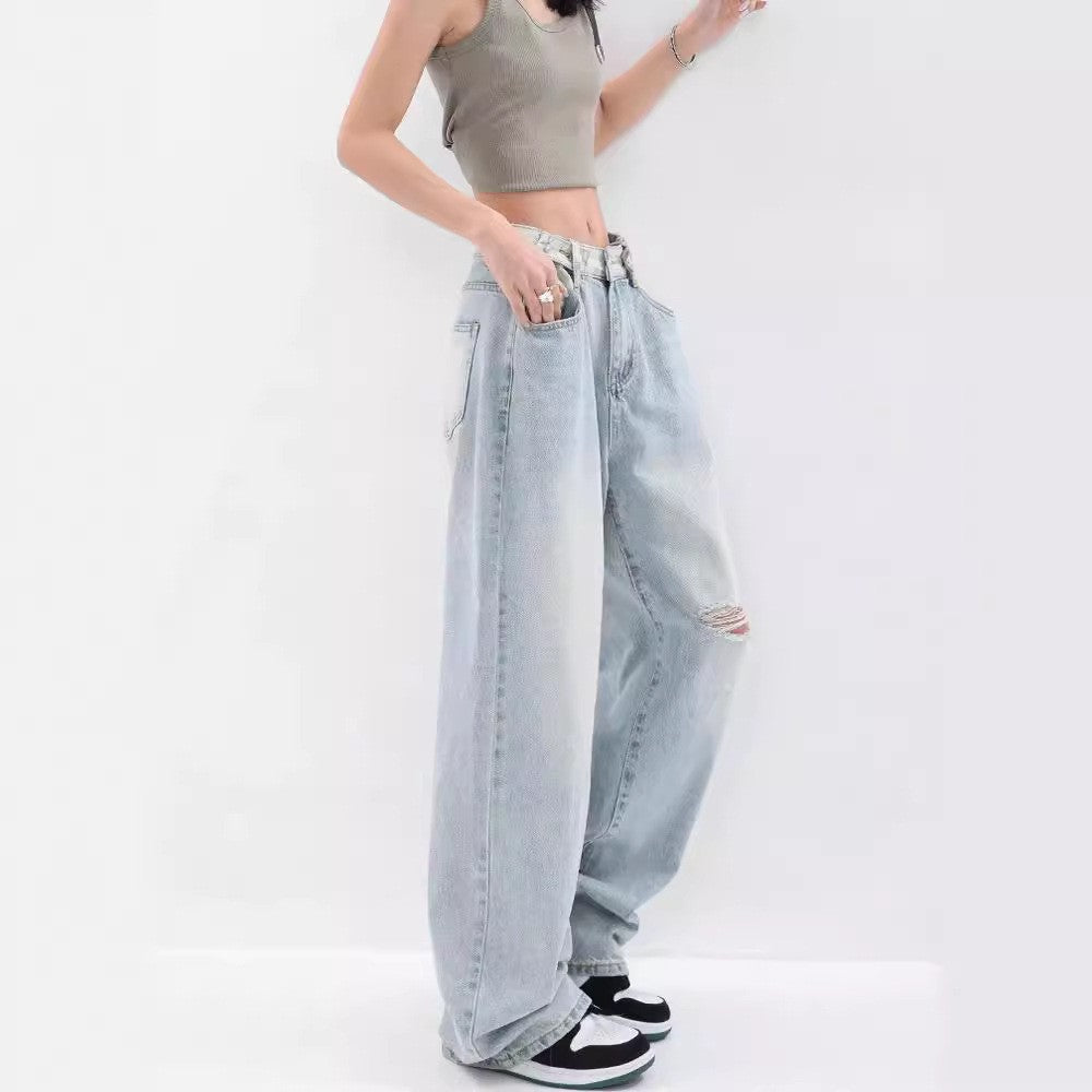 Damen weite Jeanshose im lässigen Urban-Style mit unverwechselbarem Vintage-Charakter EB