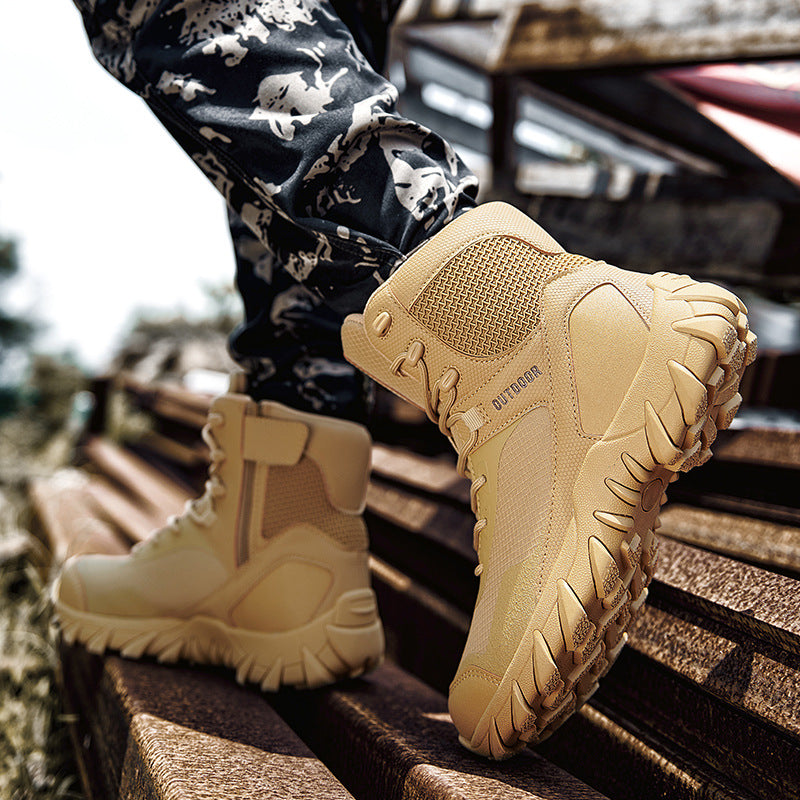Herren Hochwertige Outdoor-Wanderstiefel mit rutschfester Sohle und atmungsaktiver Membran EB