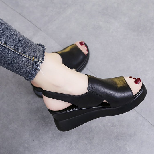 Damen Komfortable und elegante Keil-Sandalen EB