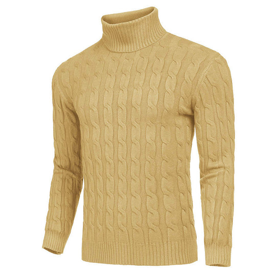 Herren modischer Rollkragenpullover mit strukturierter Strickoptik EB