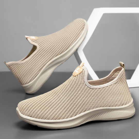 Damen Atmungsaktive Slip-On Sneakers mit elastischem Strickoberteil EB