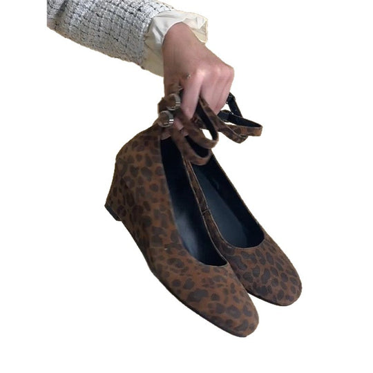 Damen Ballerinas mit modischem Leopardenmuster EB