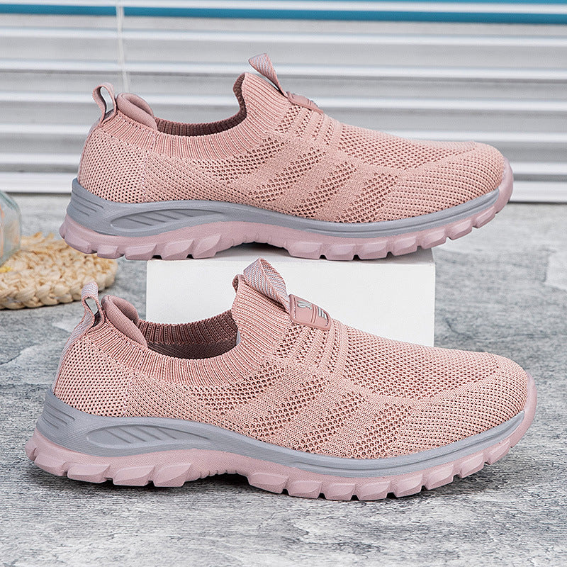 Damen Sportschuhe mit atmungsaktiver Strickoberfläche und rutschfester Sohle EB