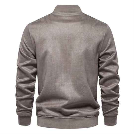 Herren leichter Kunstleder-Jacke mit praktischen Taschen EB
