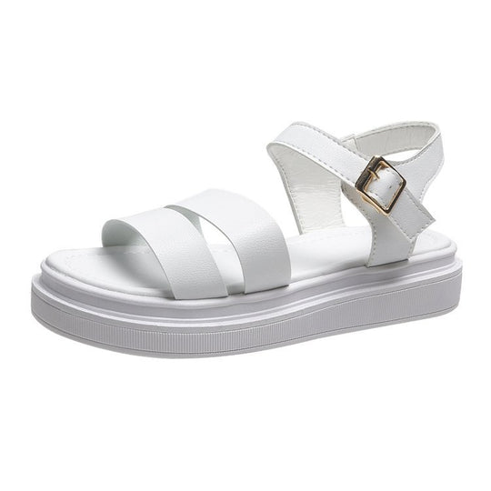 Damen Plateau-Sandalen mit verstellbarem Riemen und komfortabler Sohle EB