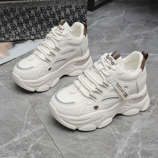 Damen Sportliche Chunky Sneakers mit atmungsaktiver Obermaterialkombination EB