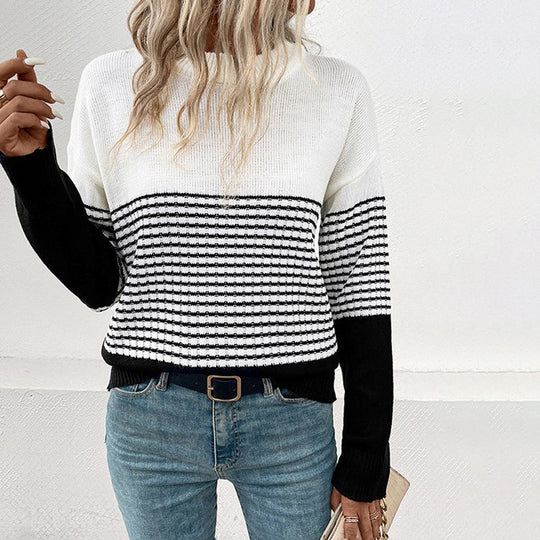 EB | Gestreifter Strickpullover Für Bequeme Outfits