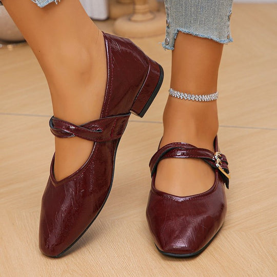 Damen Ballerinas mit dekorativer Schließe und elegantem Obermaterial EB