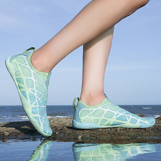Damen Aqua-Schuhe mit rutschfester Sohle und elastischem Schnellschnürsystem EB