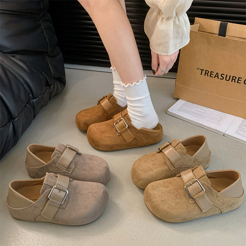 Damen Clogs mit verstellbarer Schnalle und weichem Innenfutter EB