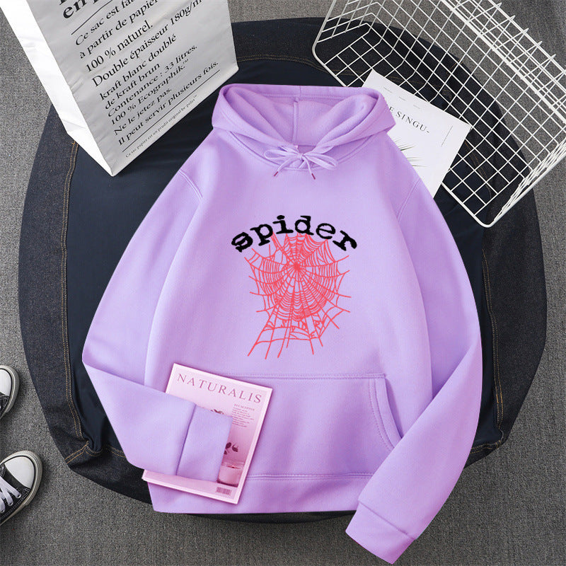 Damen Kapuzensweater mit kreativem Spinnenmotiv EB