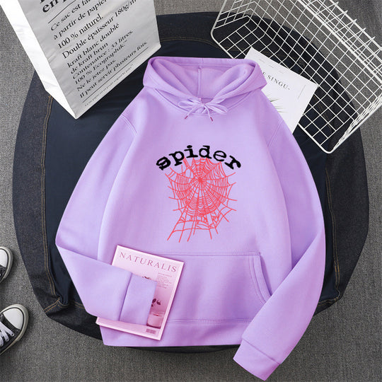 Damen Kapuzensweater mit kreativem Spinnenmotiv EB