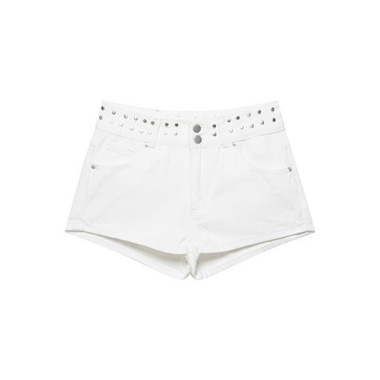 Damen-Shorts mit dekorativem Nietenbund und modernem Schnitt EB