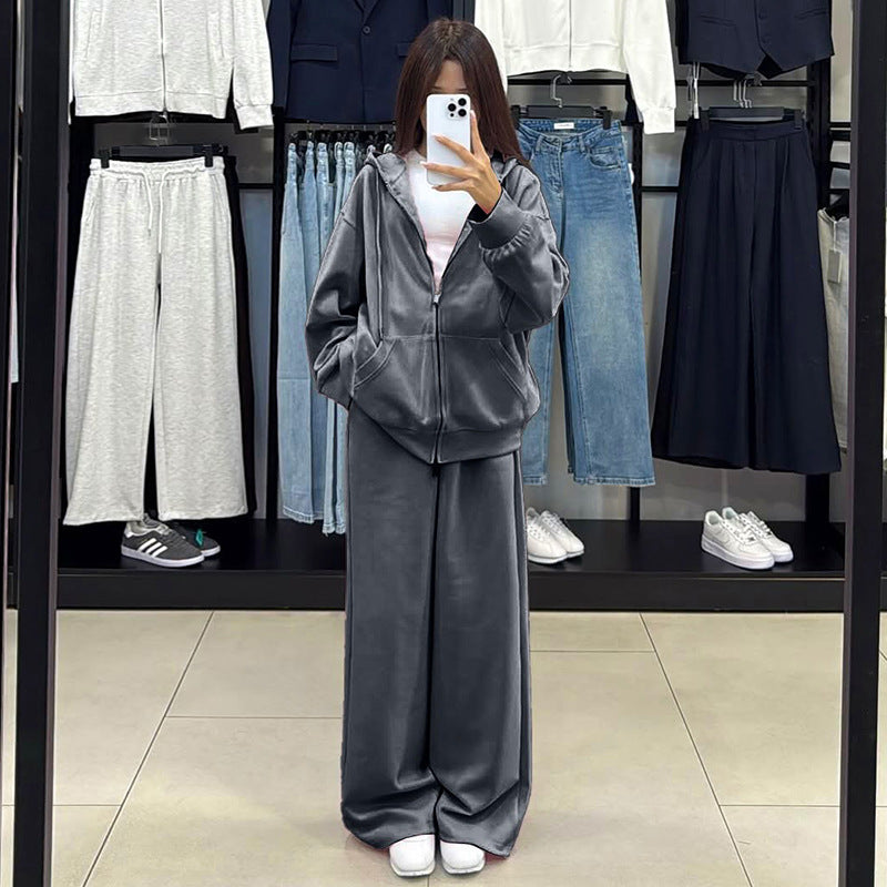 Damen bequemer und stylischer Kapuzenset EB