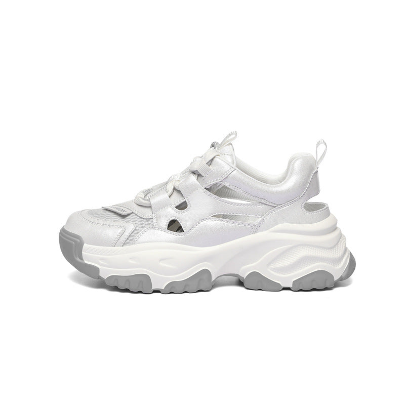 Damen Sportliche Chunky Sneakers mit atmungsaktiver Mesh-Oberfläche EB