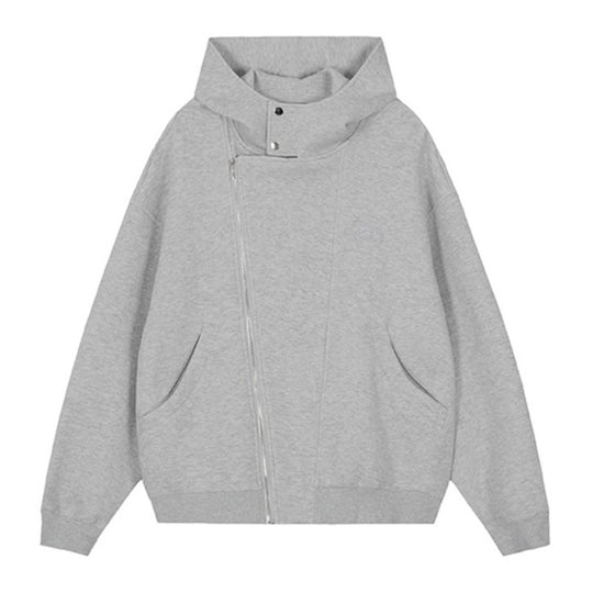 Damen Kapuzenpullover mit asymmetrischem Reißverschluss und komfortabler Passform EB