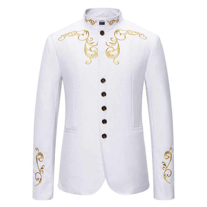 Herren modischer Blazer mit hochwertiger Stickerei EB