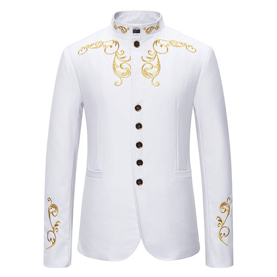 Herren modischer Blazer mit hochwertiger Stickerei EB