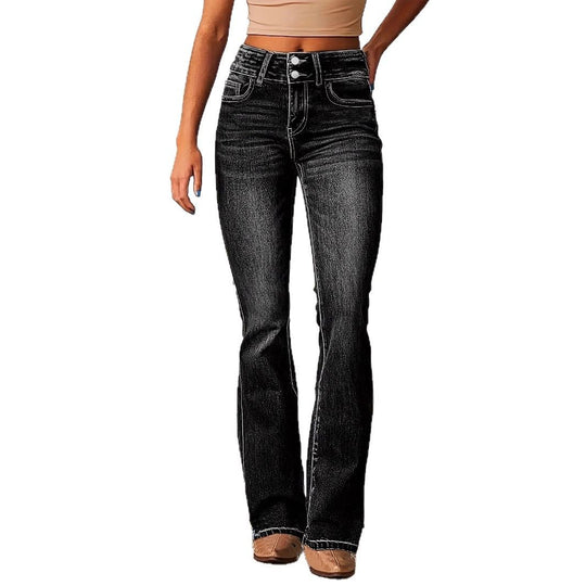Damen Flared Jeans mit hohem Bund und flexibler Passform EB