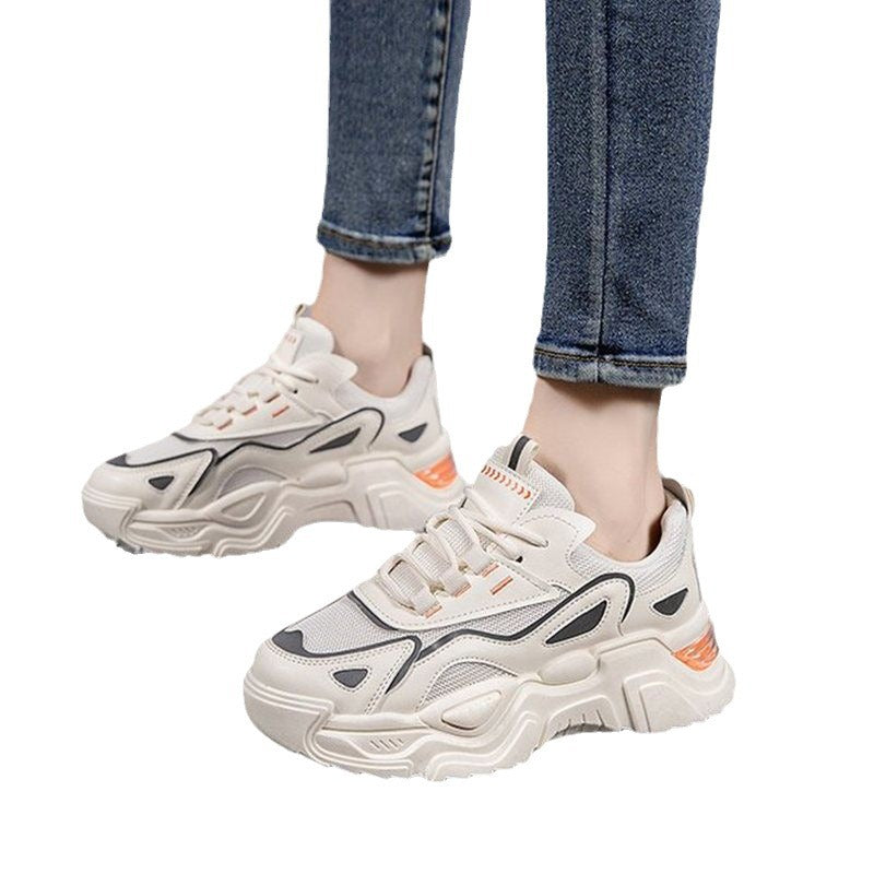 Damen Sportliche Chunky Sneakers mit atmungsaktiver Oberflächenstruktur EB