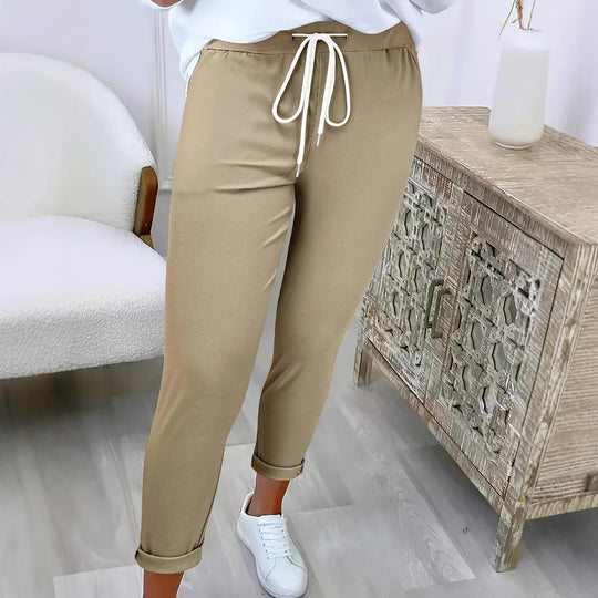 Damen Freizeithose mit elastischem Bund und Kordelzug EB