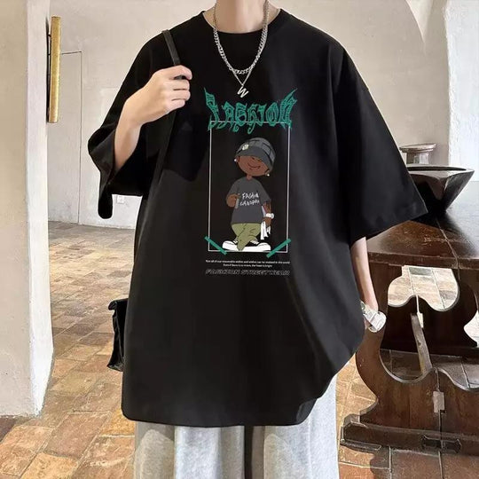 Damen oversized T-Shirt mit grafischem Print und lässigem Schnitt EB