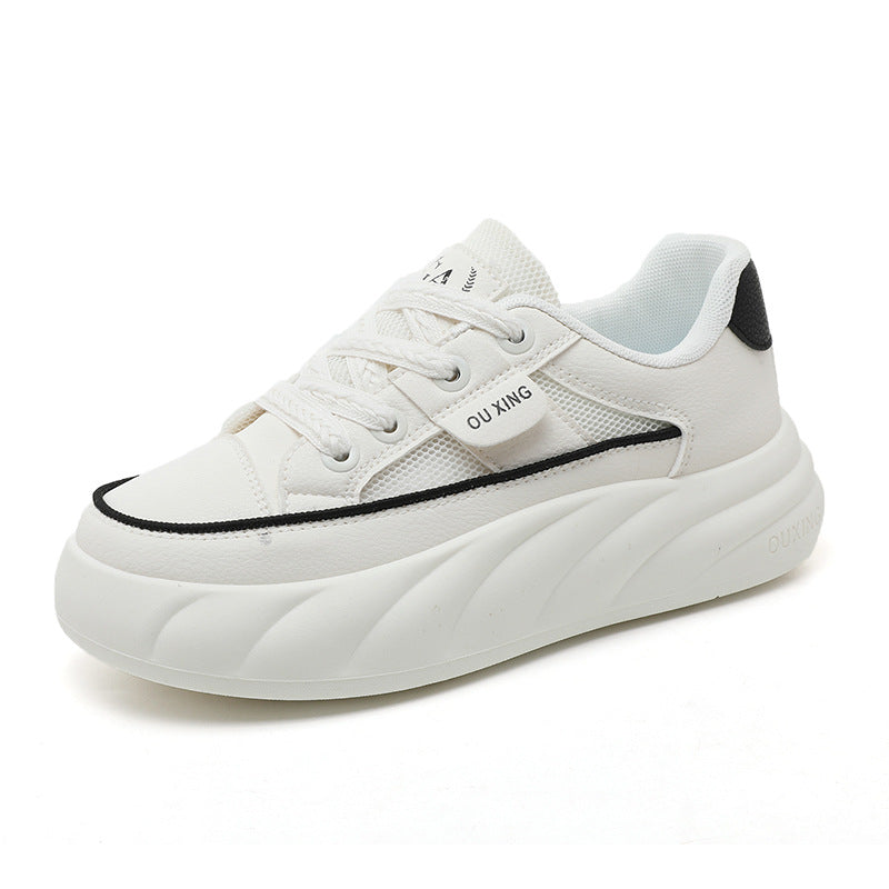 Damen trendige Chunky Sneakers mit hochgezogener Sohle und atmungsaktivem Obermaterial EB