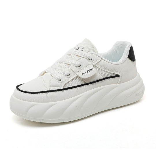 Damen trendige Chunky Sneakers mit hochgezogener Sohle und atmungsaktivem Obermaterial EB