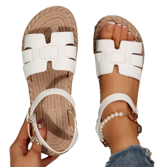 Damen Sandalen mit komfortablem Fußbett und eleganten Riemen EB