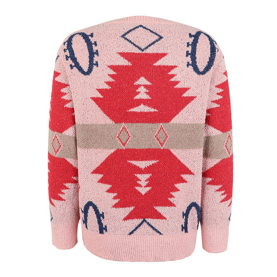 EB | Geometrischer Strickpullover Mit Modernem Look
